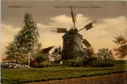 Reichenbach O.L., Historische Windmühle auf dem Töpferberg -383848
