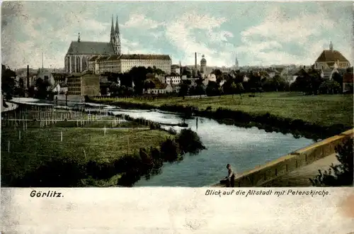 Görlitz, Blick auf die Altstadt mit Peterskirche -383892