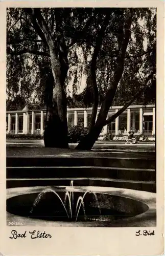 Bad Elster, Goethebrunnen mit Wandelhalle -383726