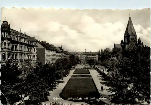 Görlitz, Lutherplatz mit Lutherkirche -383992