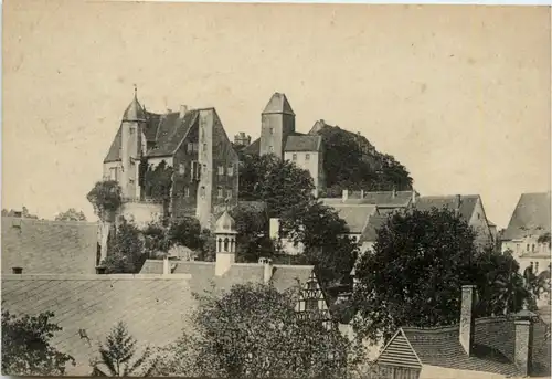 Hohnstein, Sächs.Schweiz, Schloss mit neuem Rathaus -385504