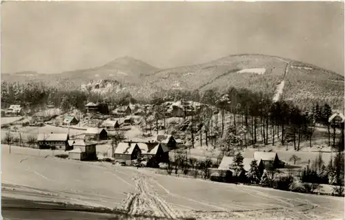 Kurort Jonsdorf, Buchberg und Lausche, Blick vom Hang des Jonsberges -382862