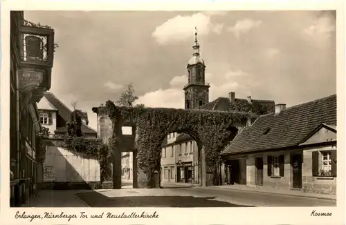 Erlangen, Nürnberger Tor und Neustadterkirche -383402