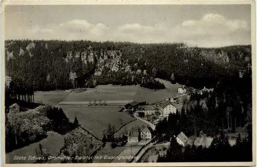 Ottomühle, Bielatal mit Glasergrundweg -384696