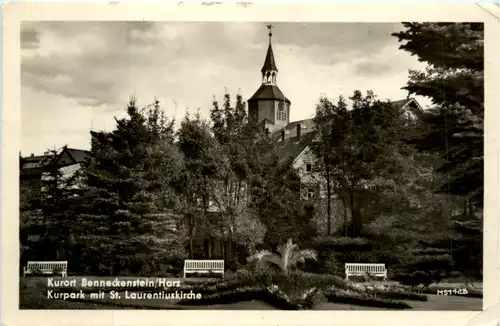 Benneckenstein, Kurpark mit St. Laurentiuskirche -386060