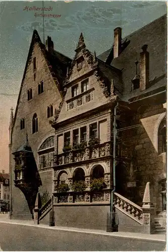 Halberstadt, Rathaustreppe -386080