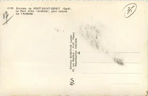 Environs de Pont-Saint-Esprit, Le Pont dÀrc, pont naturel sur LÀrdeche -364856