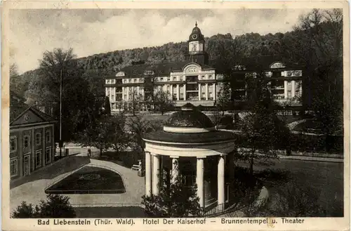 Bad Liebenstein, Hotel der Kaiserhof, Brunnentempel u. Theater -386140