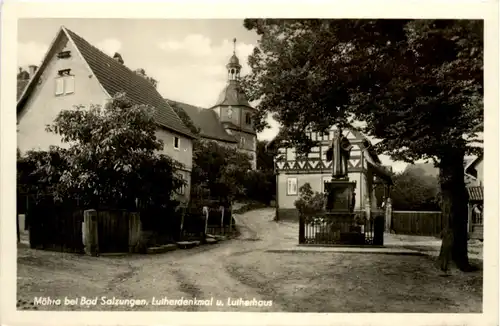 Möhra bei Bad Salzungen, Lutherdenkmal u. Lutherhaus -386844