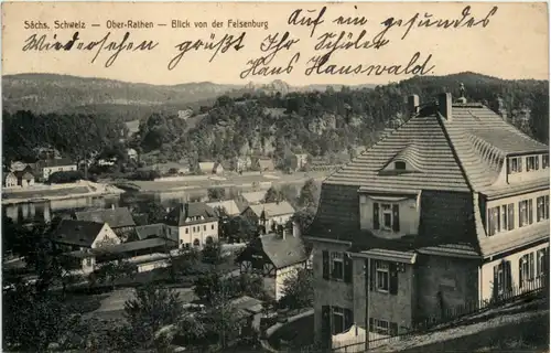 Rathen, Oberrathen, Blick von der Felsenburg -385698