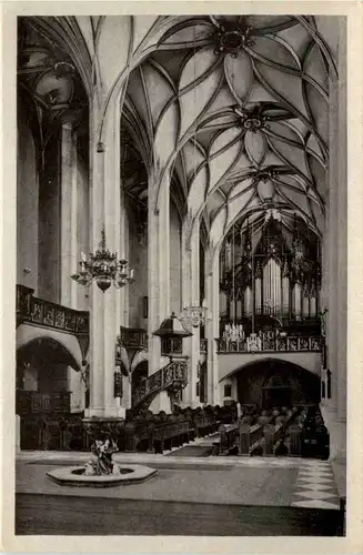 Annaberg, St. Annenkirche, Blick vom Altarplatz zur Orgel -386460