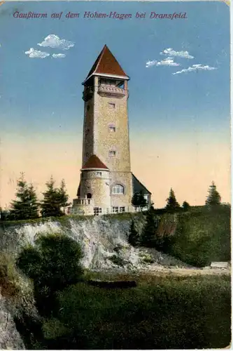 Dransfeld, Gaussturm auf dem Hohen-Hagen -386194