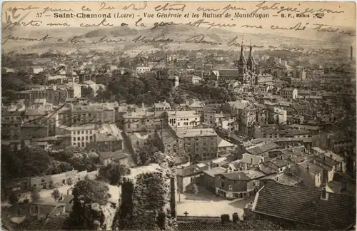 Saint-Chamond, Vue generale et les Ruines de Montdragon -365516