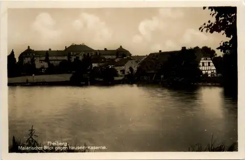 Freiberg, Malerischer Blick gegen Hausen-kaserne -386310