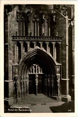 Mühlhausen i.Thür., Portal der marienkirche -384492