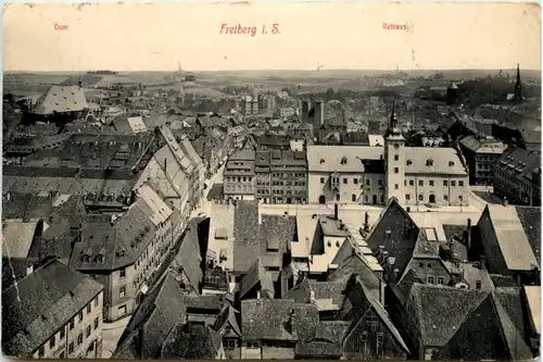 Freiberg, Dom und Rathaus -386734