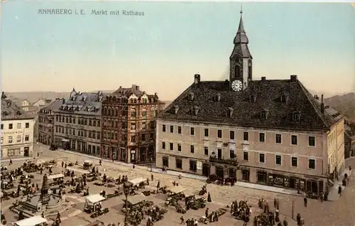 Annaberg i.E., Markt mit Rathaus -386934