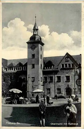 Freiberg, Obermarkt mit Rathaus -386702