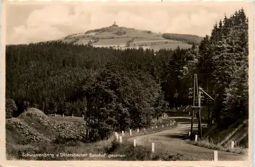 Schwartenberg/Erzgeb. v. Dittersbacher Bahnhof gesehen -385212