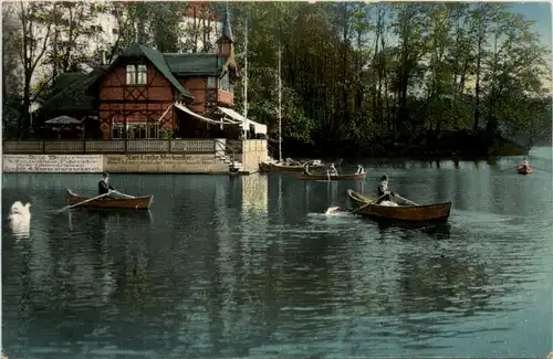 Freiberg, Schwanenschlösschen im Stadtpark -386736