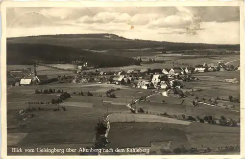 Blick vom Geisingberg über Altenberg nach dem Kahleberg -387256