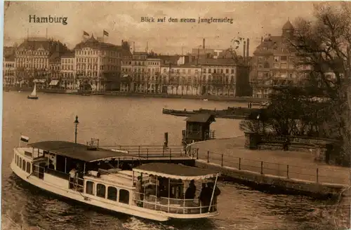 Hamburg, Blick auf den Jungfernstieg -388462