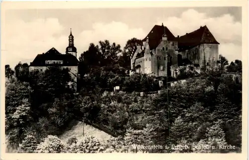 Wolkenstein i. Erzgeb., Schloss und Kirche -386982