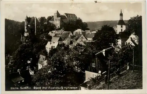 Hohnstein, Sächs.Schweiz, Stadt und Jugendburg-Hohnstein -385512