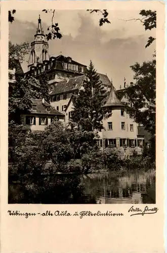 Tübingen, alte Aula u. Hölderlinturm -387820