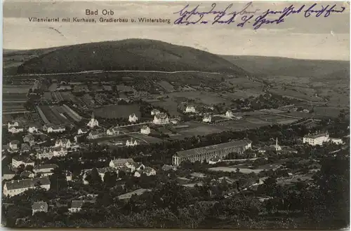 Bad Orb, Villenviertel mit Kurhaus, Gradierbau u. Wintersberg -387918