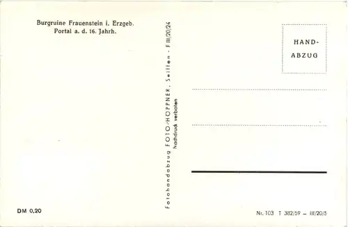 Frauenstein i. Erzgeb. Burgruine, Portal -388086