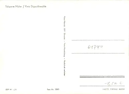 Talsperre Malter bei Dippoldiswalde -387354