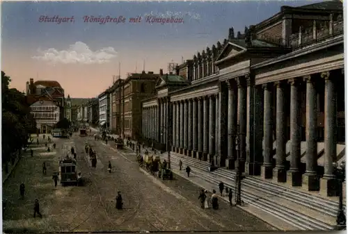 Stuttgart, Königstrasse mit Königsbau -387852