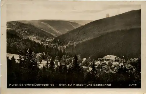 Kurort Bärenfels i. Erzgeb., Blick auf Kipsdorf und Sachsenhof -387514