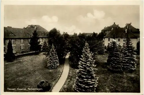 Freiberg, Hausen-Kaserne, Parkanlagen -386312