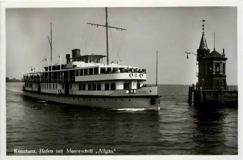 Konstanz, Hafen mit Motorschiff Allgäu -387766