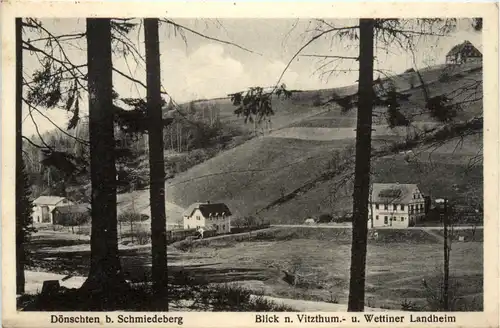 Dönschten b. Schmiedeberg, Blick n. Vitzthum- u. Wettiner Landheim -389374