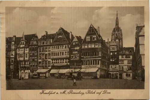 Frankfurt, Römerberg, Blick auf Dom -387980