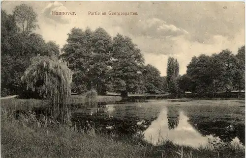 Hannover, Partie im Georgengarten -388380