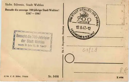 Wehlen, Burgruine 1755 -386772