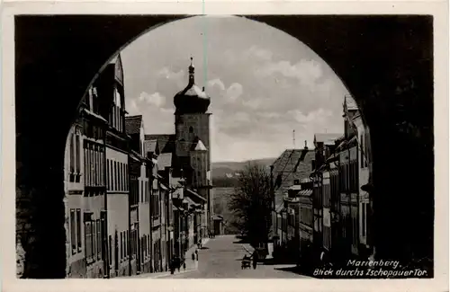 Marienberg, Blick durchs Zschopauer Tor -386912