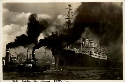 Hamburg, Hafen, Ausschleppen der MS St. Louis -388440