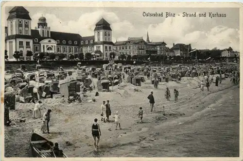 Seebad Binz, Strand und Kurhaus -388590