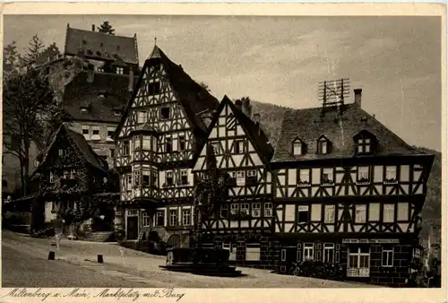 Miltenberg am Main, Marktplatz mit Burg -389878