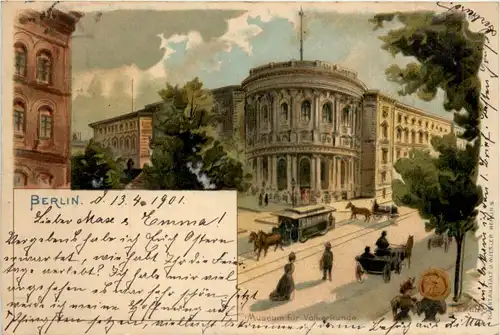 Berlin - Museum für Völkerkaunde - Litho -455116