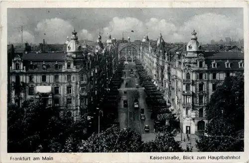 Frankfurt, Kaiserstrasse, Blick zum Hauptbahnhof -389972