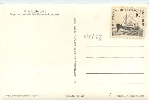 Glashütte, Ingenieurschule für Feinwertetechnik -389390