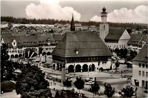 Freudenstadt, Oberer Marktplatz, Stadthaus und Rathaus -389820