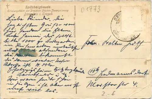 Kurort Bärenfels, Spitzbergbaude im Winter -389614