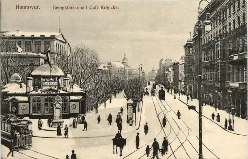 Hannover, Georgstrasse mit Cafe Kröpcke -390396
